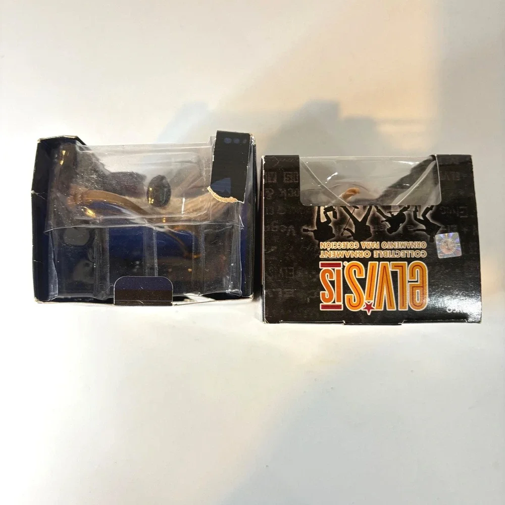 Elvis Presley Trevco Collectible Ornaments Las Vegas Aloha from Hawaii Set of 2